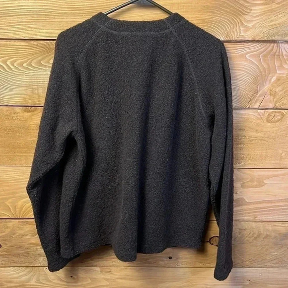 EASTERN MOUNTAIN SPORTS EMS women’s XL‎ LARGE BROWN WOOL CARDIGAN SWEATER winter - Picture 4 of 9